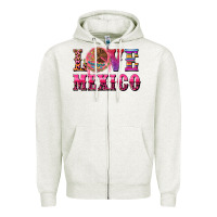Oatmeal Heather love mexico Zipper Hoodie - CTS Tumbler Store