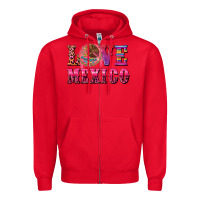 Red love mexico Zipper Hoodie - CTS Tumbler Store