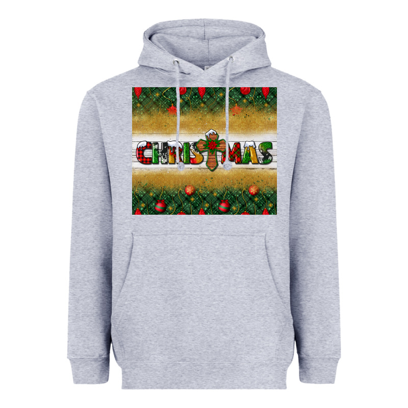 Christmas With Cross Heavyweight Hoodie by BundleAndBundleShop | Teevron