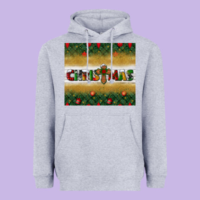 Christmas With Cross Heavyweight Hoodie Designed By Bundleandbundleshop