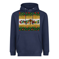 Navy Christmas with cross Heavyweight Hoodie - BundleAndBundleShop