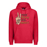 Cardinal more tattoos less anxiety Premium Hoodie - MaliasSmallBusiness