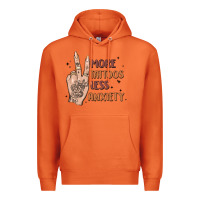 Carrot more tattoos less anxiety Premium Hoodie - MaliasSmallBusiness