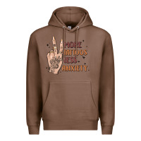 Chestnut more tattoos less anxiety Premium Hoodie - MaliasSmallBusiness