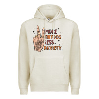 Oatmeal Heather more tattoos less anxiety Premium Hoodie - MaliasSmallBusiness