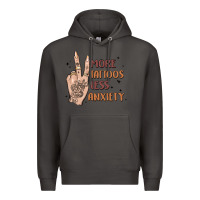 Smoke more tattoos less anxiety Premium Hoodie - MaliasSmallBusiness