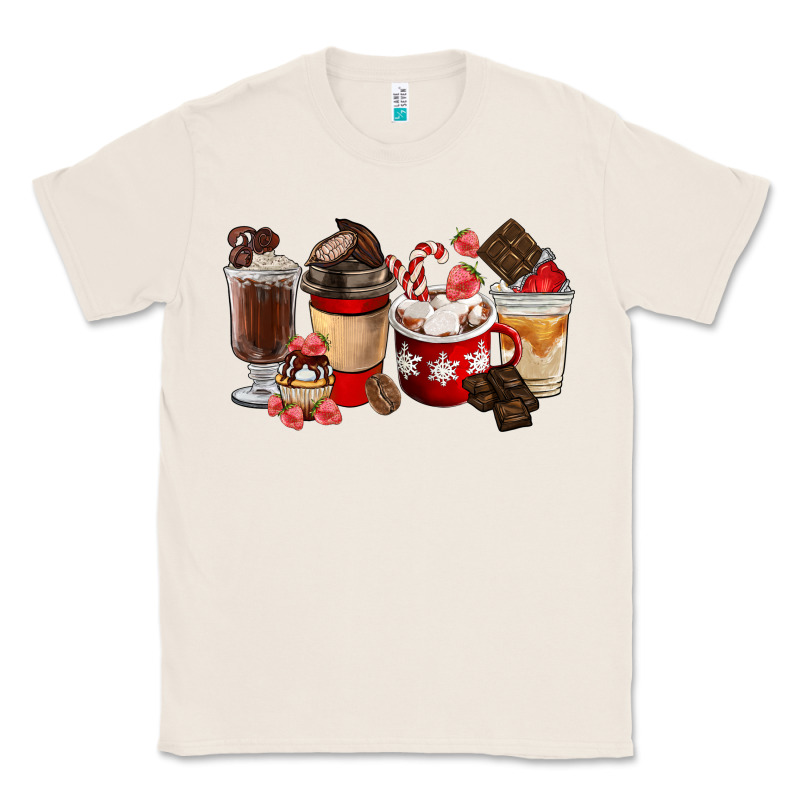 Chocolate Love Coffee Cups Classic Tee by FaDigitalArtStudio | Teevron