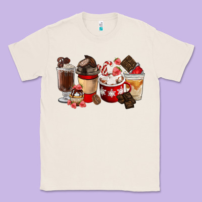 Chocolate Love Coffee Cups Classic Tee Designed By Fadigitalartstudio