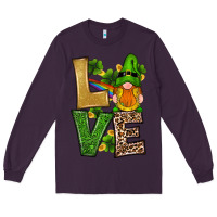 Plum st patricks day gnomes shamrock love Long Sleeve Tee - RanaPortraitStore