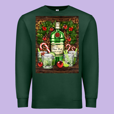 Gin Tonic Cocktail Premium Sweatshirt Designed By Adodesignshop