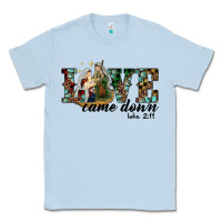 Dusty Blue love came down holy family Classic Tee - RanaPortraitStore