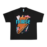 Black nurse lightning bolt Urban Heavy Tee - MaliasSmallBusiness