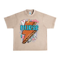 French Oak nurse lightning bolt Urban Heavy Tee - MaliasSmallBusiness