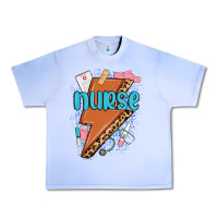 Grape Ice nurse lightning bolt Urban Heavy Tee - MaliasSmallBusiness