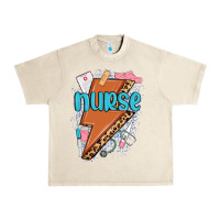 Sandshell nurse lightning bolt Urban Heavy Tee - MaliasSmallBusiness