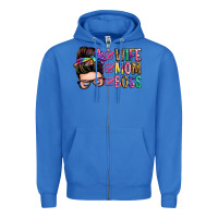 True Royal wife mom boss messy bun Zipper Hoodie - Zillion Design Studio