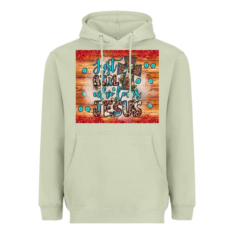 Just A Girl Who Loves Jesus Heavyweight Hoodie by JahusDesignShop | Teevron