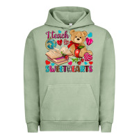 Pigment Oil Green i teach sweethearts Urban Hoodie - NancyCooperArtShop