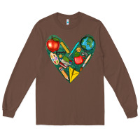 Chestnut teacher  heart Long Sleeve Tee - texasbilliewilder