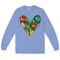 Colony Blue teacher  heart Long Sleeve Tee - texasbilliewilder