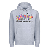 Heather Grey autism awareness Premium Hoodie - MaliasSmallBusiness