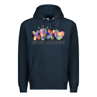 Navy autism awareness Premium Hoodie - MaliasSmallBusiness