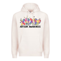 Pale Pink autism awareness Premium Hoodie - MaliasSmallBusiness