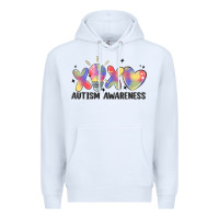 White autism awareness Premium Hoodie - MaliasSmallBusiness