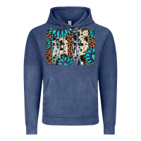 Vintage Denim gemstone leopard cowhide brushstroke Vintage Hoodie - AdoDesignShop