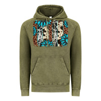 Vintage Olive gemstone leopard cowhide brushstroke Vintage Hoodie - AdoDesignShop