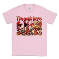 Bubblegum Pink i'm just here for the snacks american football Classic Tee - Zillion Design Studio