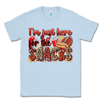 Dusty Blue i'm just here for the snacks american football Classic Tee - Zillion Design Studio