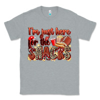 Heather Grey i'm just here for the snacks american football Classic Tee - Zillion Design Studio
