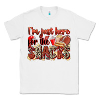 White i'm just here for the snacks american football Classic Tee - Zillion Design Studio