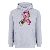 Heather Grey breast cancer sport ribbons Heavyweight Hoodie - AdoDesignShop