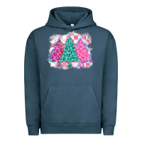 Pigment Midnight Navy christmas leopard trees Urban Hoodie - MaliasSmallBusiness