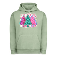 Pigment Oil Green christmas leopard trees Urban Hoodie - MaliasSmallBusiness