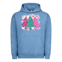 Pigment Pebble Blue christmas leopard trees Urban Hoodie - MaliasSmallBusiness