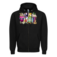 Black boss babe coffee cups Zipper Hoodie - Zillion Design Studio