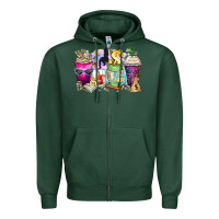 Sports Green boss babe coffee cups Zipper Hoodie - Zillion Design Studio
