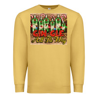 Antique Gold GIN GLE Christmas gin bottles Premium Sweatshirt - AdoDesignShop