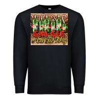 Black GIN GLE Christmas gin bottles Premium Sweatshirt - AdoDesignShop