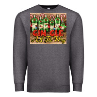 Charcoal Heather GIN GLE Christmas gin bottles Premium Sweatshirt - AdoDesignShop