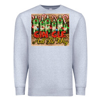 Heather Grey GIN GLE Christmas gin bottles Premium Sweatshirt - AdoDesignShop