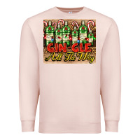 Pale Pink GIN GLE Christmas gin bottles Premium Sweatshirt - AdoDesignShop