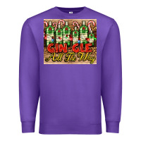 Purple GIN GLE Christmas gin bottles Premium Sweatshirt - AdoDesignShop