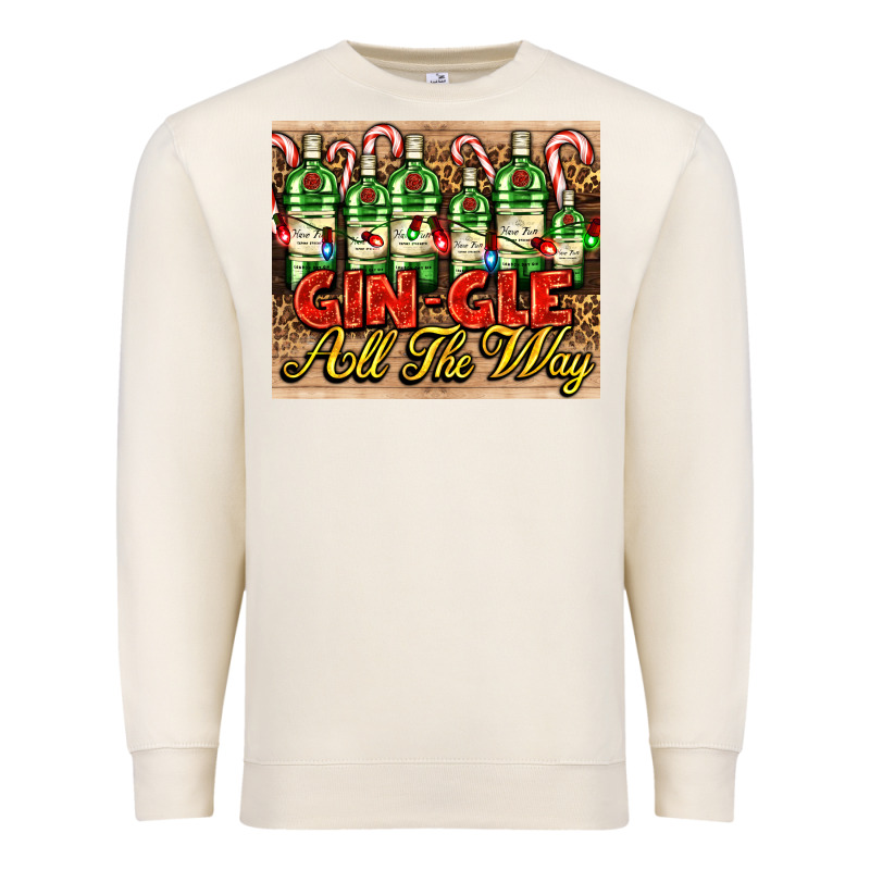 Gin Gle Christmas Gin Bottles Premium Sweatshirt by AdoDesignShop | Teevron