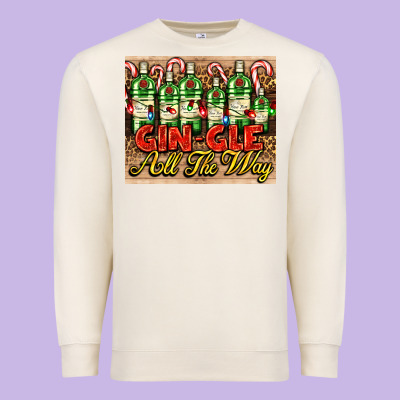 Gin Gle Christmas Gin Bottles Premium Sweatshirt Designed By Adodesignshop