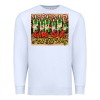 White GIN GLE Christmas gin bottles Premium Sweatshirt - AdoDesignShop