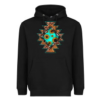 Black aztec leopard turquoise sunflower Heavyweight Hoodie - JahusDesignShop